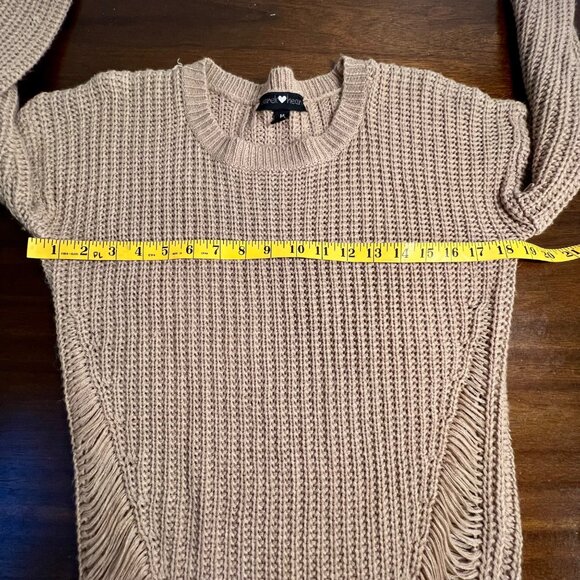 Brown Indie Grunge Boho Granola Nature Fairy Whimsigoth Distressed Knit Dress M - Picture 5 of 10